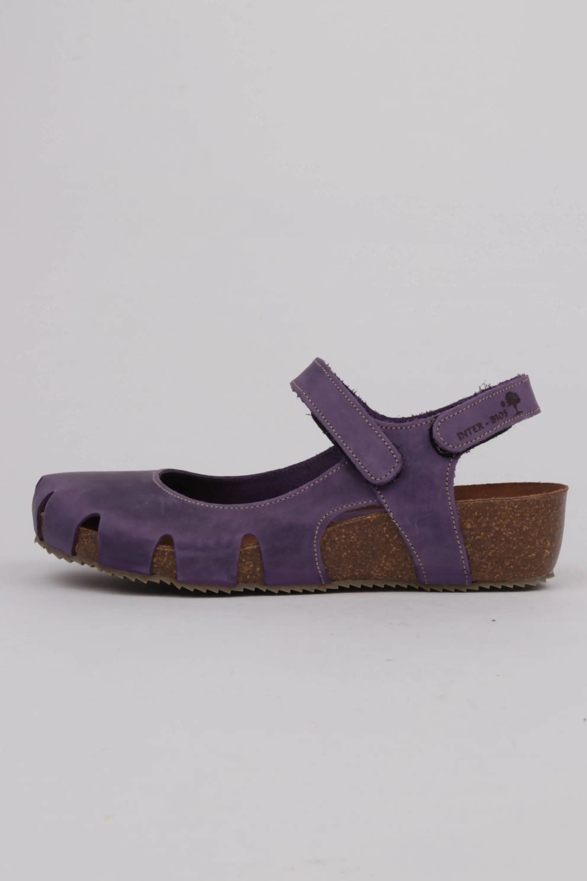Interbios sandalias mujer puntera cerrada color lila