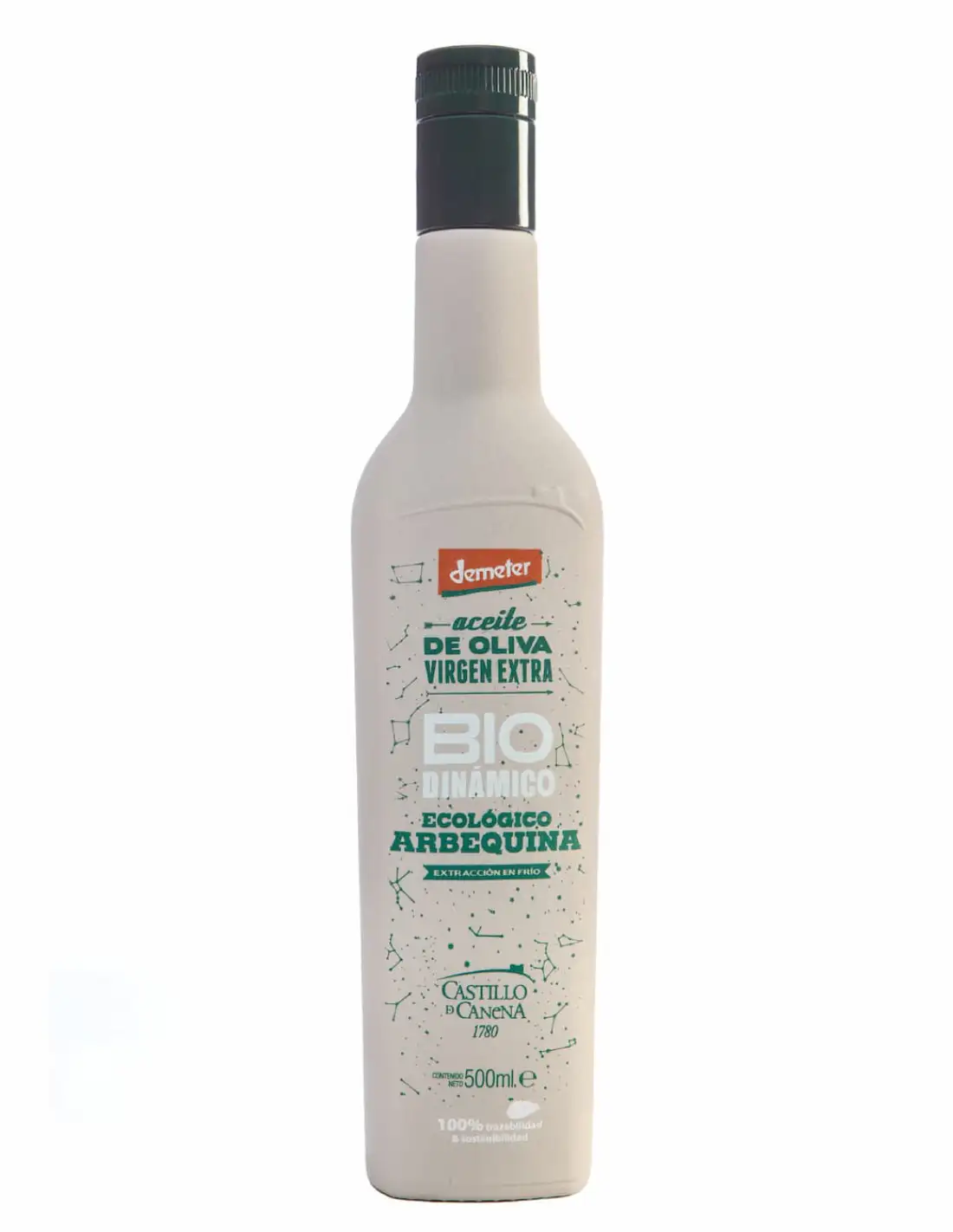 6x Castillo de Canena Biodinámico Arbequina - Botella de vidrio 500 ml