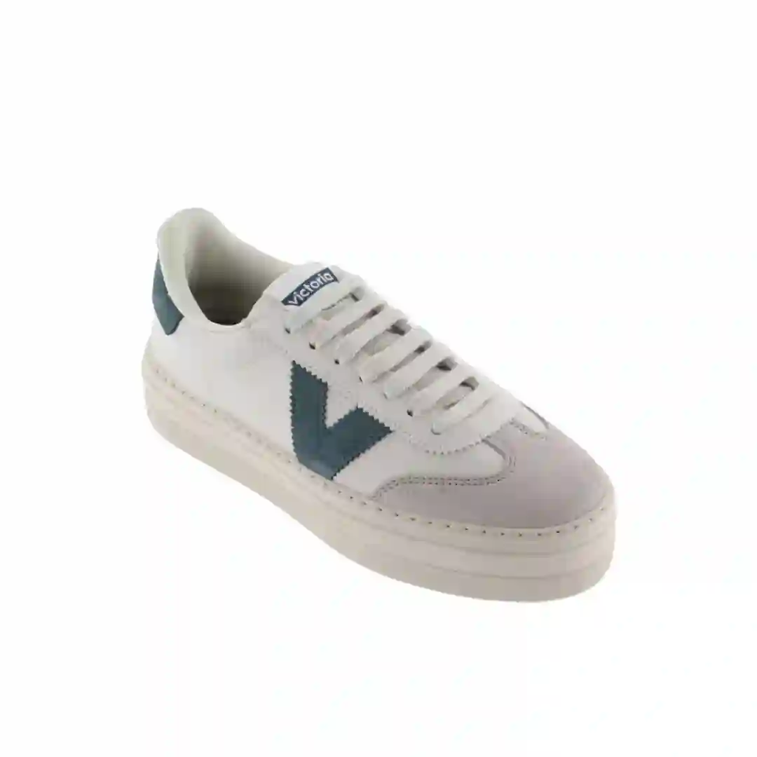 Victoria Barcelona Cyclist Leather Effect & Petroleum Serraje