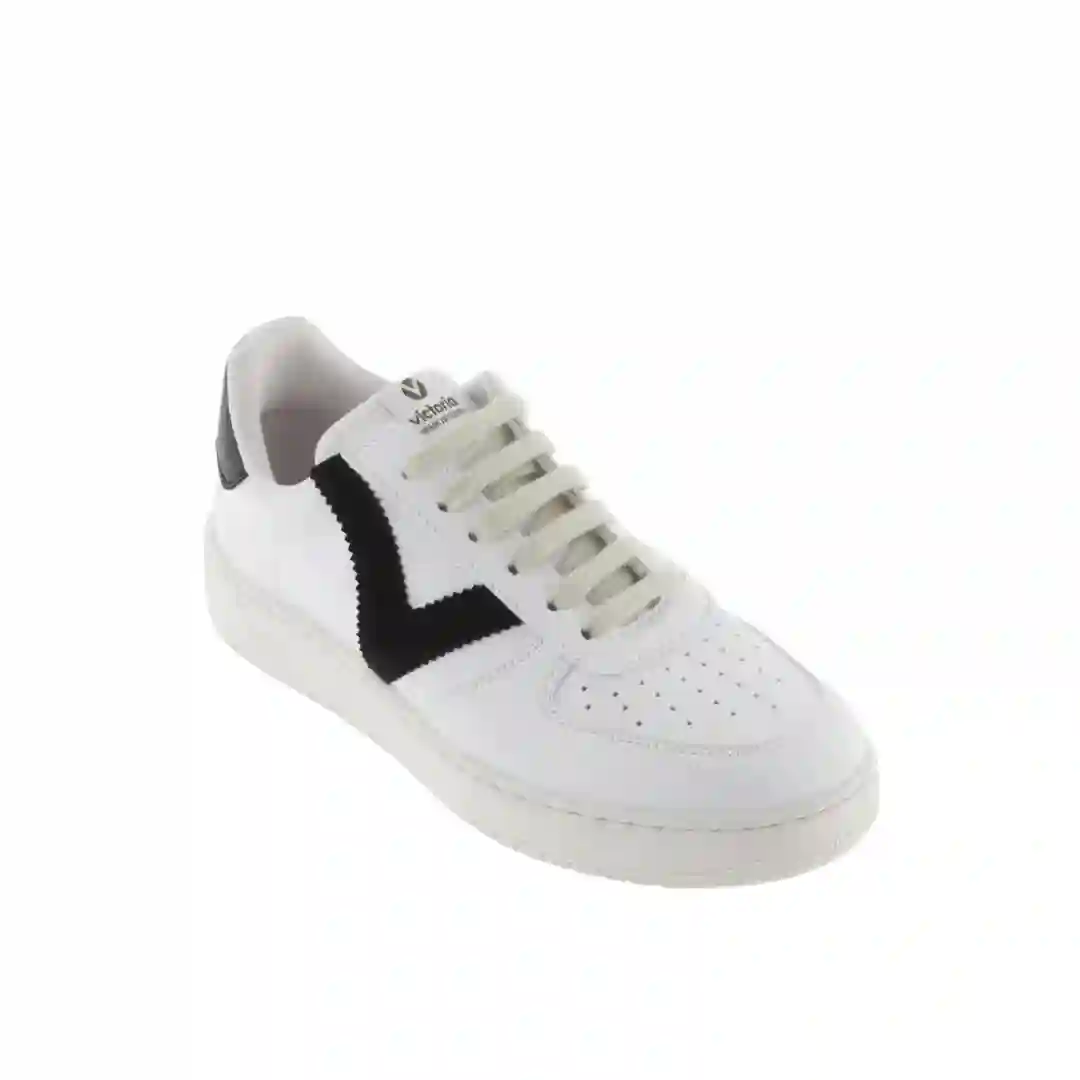 Victoria Madrid Leather Effect Black Contrast