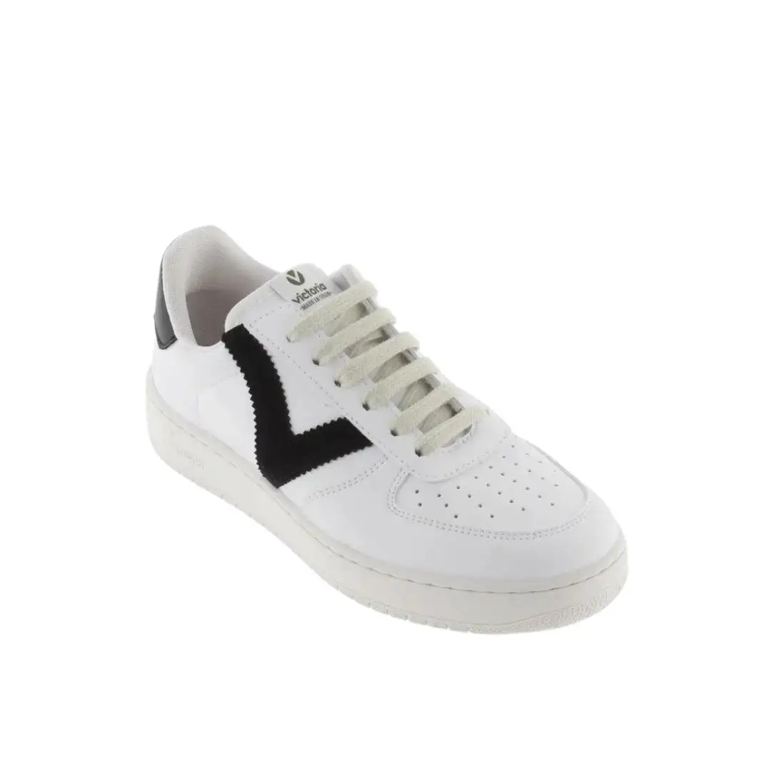Victoria Madrid Leather Effect Black Contrast