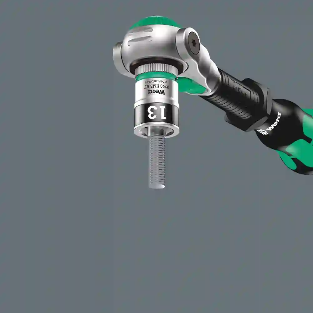 Llave de vaso Zyklop con función de sujeción 3/8 8790 HMB HF 90 - Wera