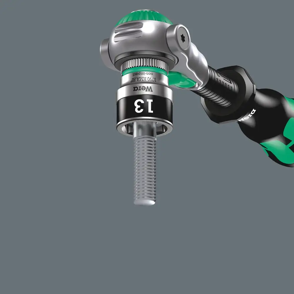 Llave de vaso Zyklop con función de sujeción 1/4 8790 HMA HF 70 - Wera