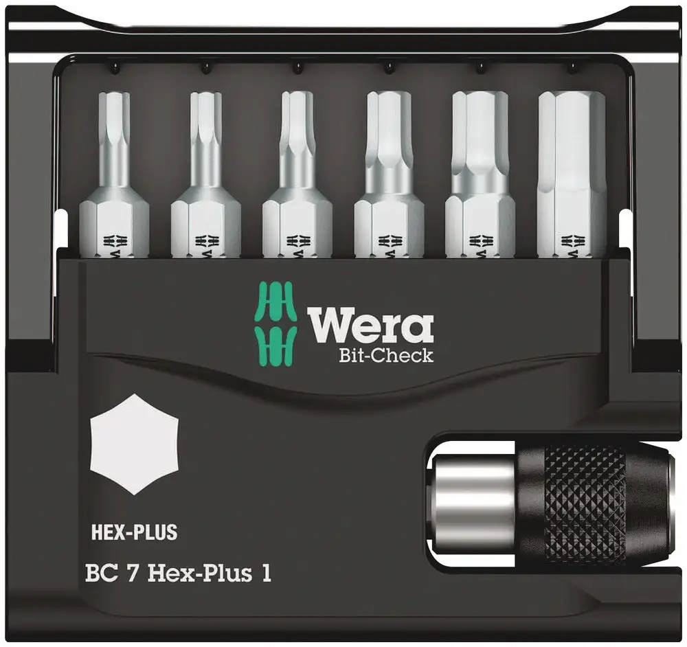 Estuches de puntas Bit-Check 7 Hex-Plus 1 - Wera