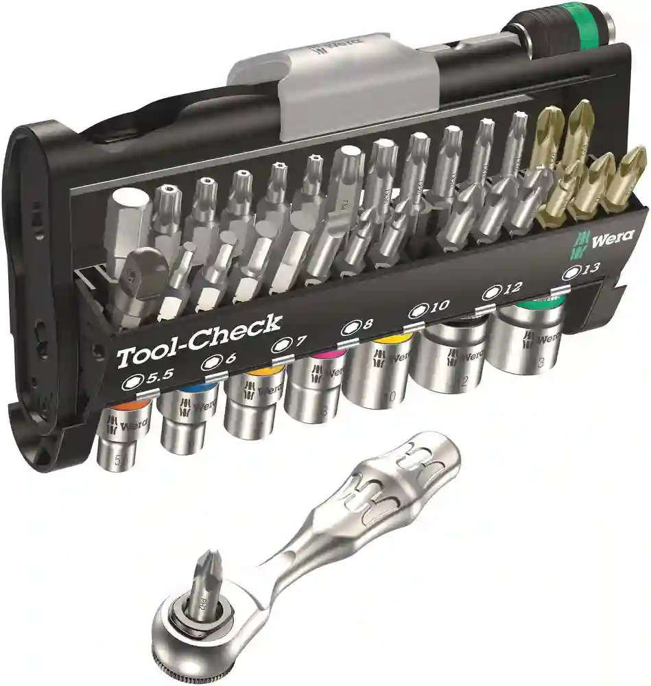 Estuche de puntas con carraca y llaves de vaso Tool-Check 1 - Wera