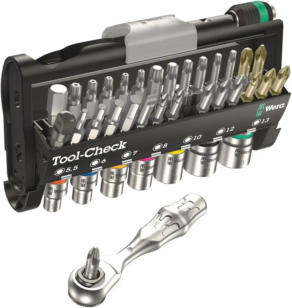 Estuche de puntas con carraca y llaves de vaso Tool-Check 1 - Wera