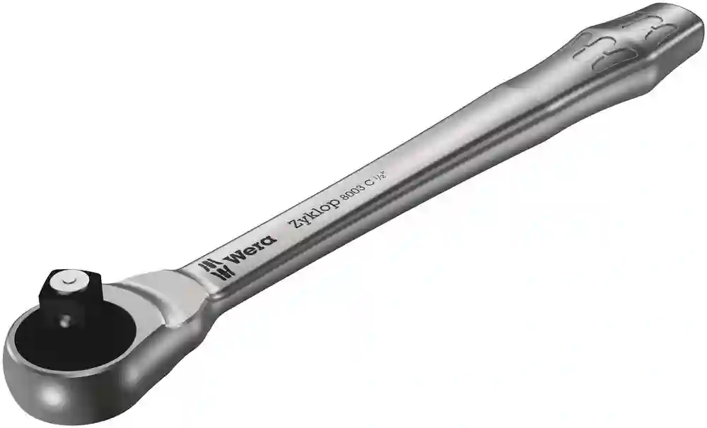 con cuadradillo pasante de 1/2 8003 C Carraca Zyklop Metal - Wera