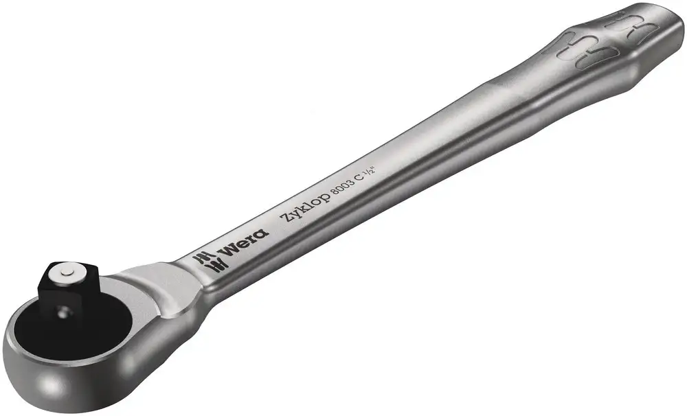 con cuadradillo pasante de 1/2 8003 C Carraca Zyklop Metal - Wera