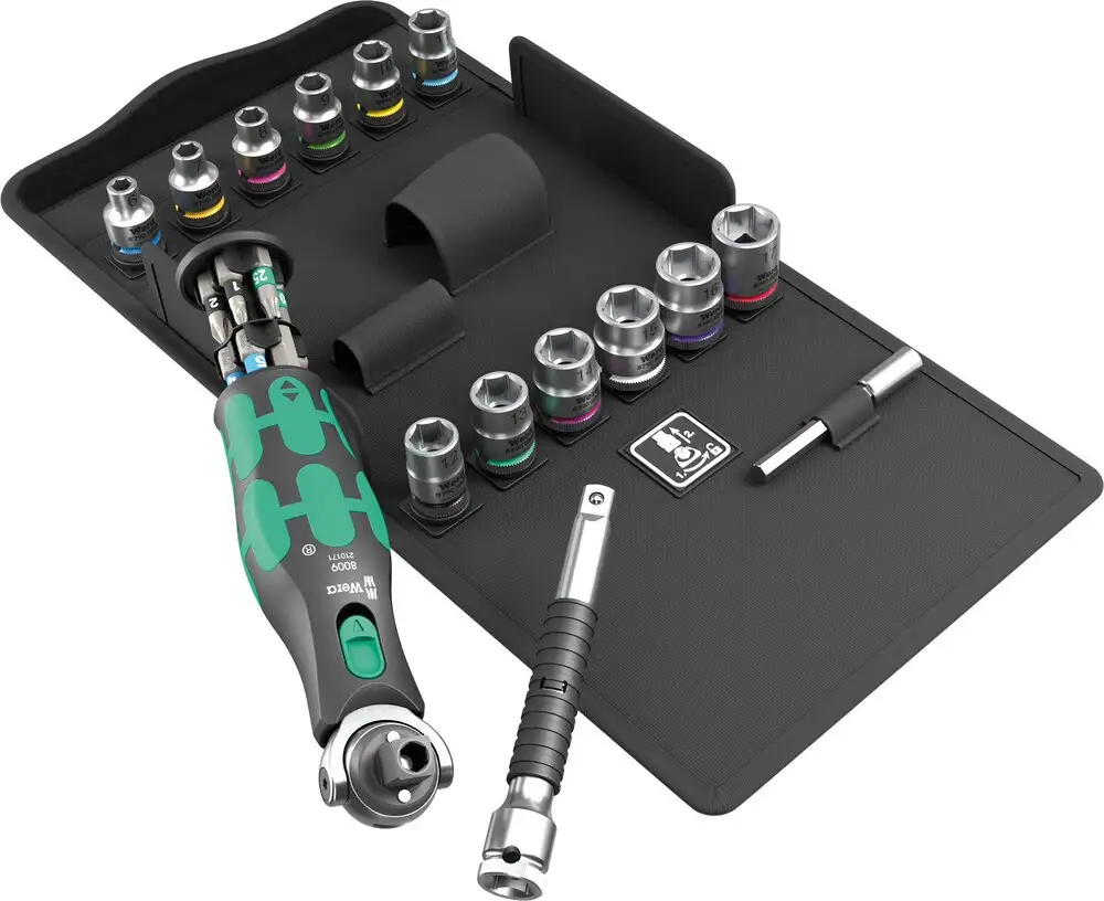 Juego de carraca Zyklop Pocket Juego 8009 Zyklop Pocket Set 3 - Wera