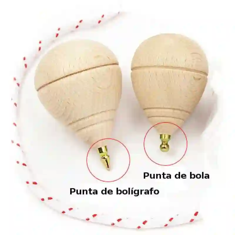 5 Puntas tipo bolígrafo para peonza