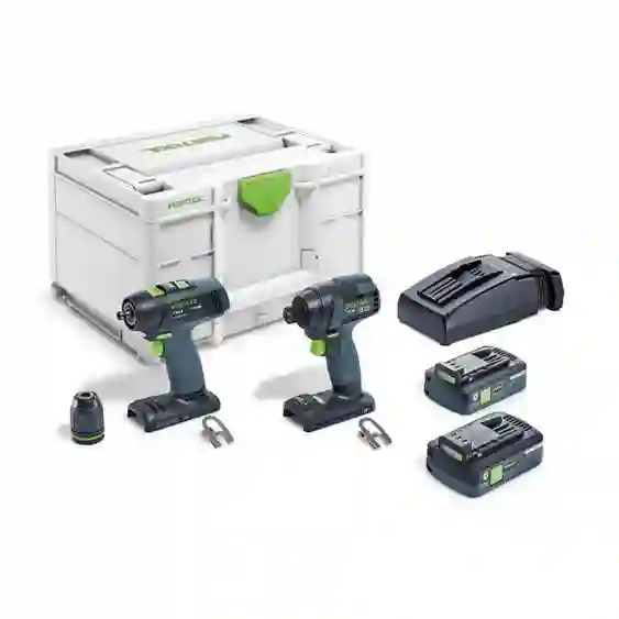 Set de taladro atornillador y atornillador de impacto TID 18 HPC 4.0 I-Set T18 - 577244 - Festool