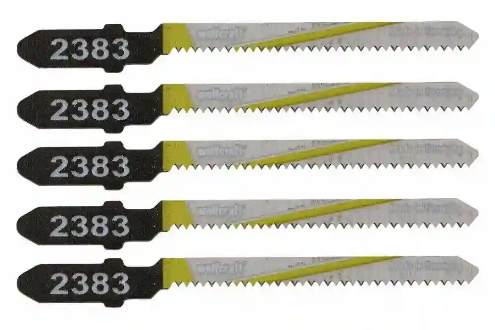5 hojas de sierra de calar HCS L 75 mm, vástago en T Wolfcraft