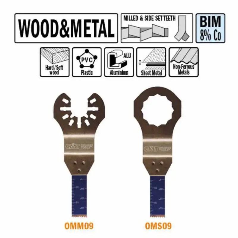 Hoja de sierra de inmersión y perfiladora para madera y metal 10mm Universal (1 unidad) CMT