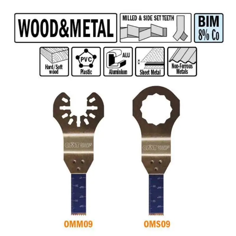 Hoja de sierra de inmersión y perfiladora para madera y metal 10mm - 1unid. - CMT