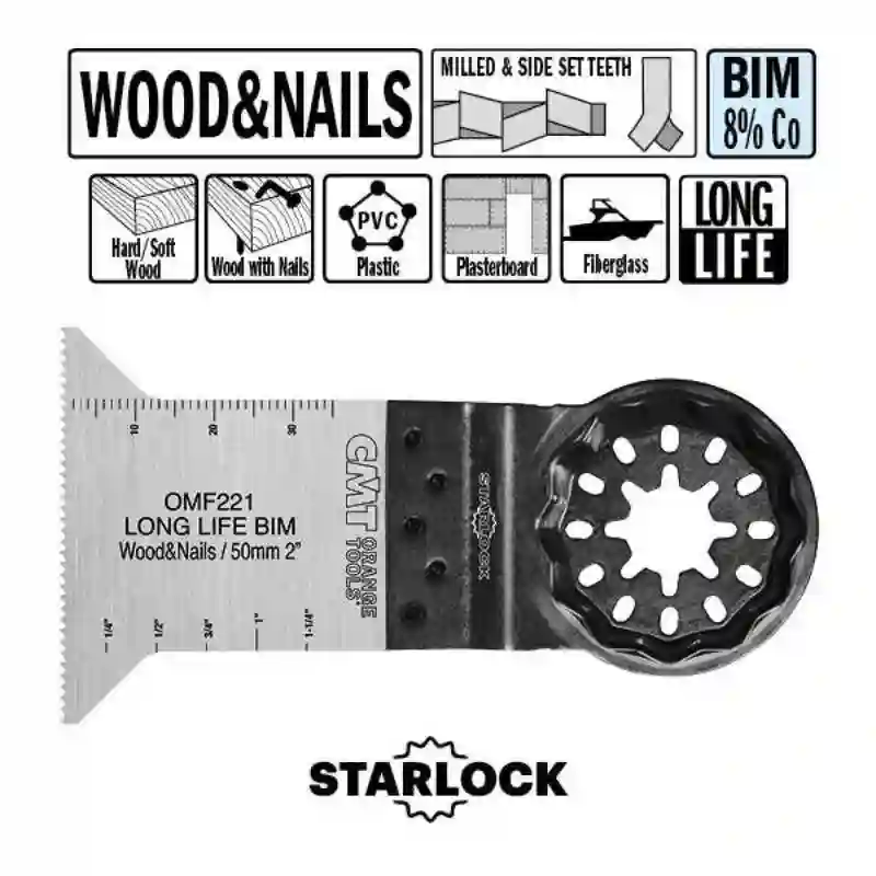 Hoja de sierra de inmersión y perfiladora para madera y clavos larga duración 45mm CMT