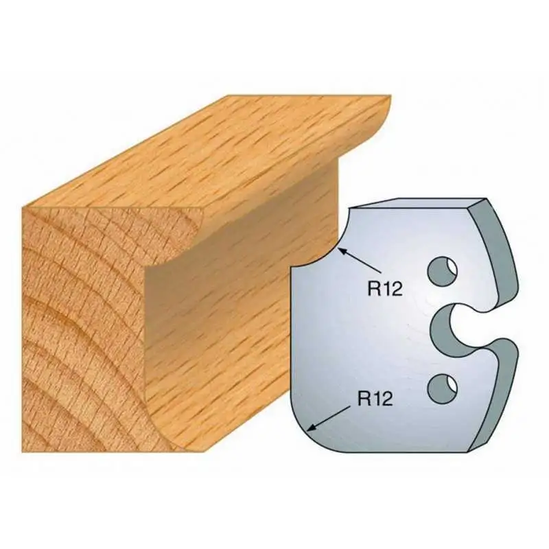 Juego de 2 cuchillas reafilables HSS 50x5.5 mm para tupi 855-206 Leman