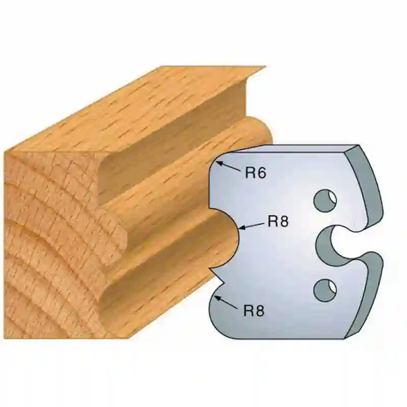 Juego de 2 cuchillas reafilables HSS 50x5.5 mm para tupi 855-221 Leman