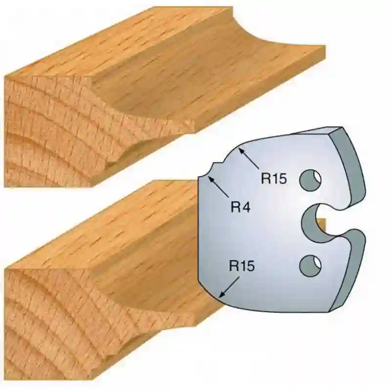 Juego de 2 cuchillas reafilables HSS 50x5.5 mm para tupi 855-252 Leman