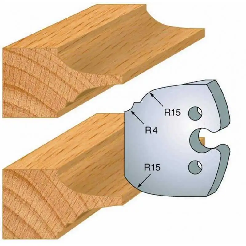 Juego de 2 cuchillas reafilables HSS 50x5.5 mm para tupi 855-252 Leman