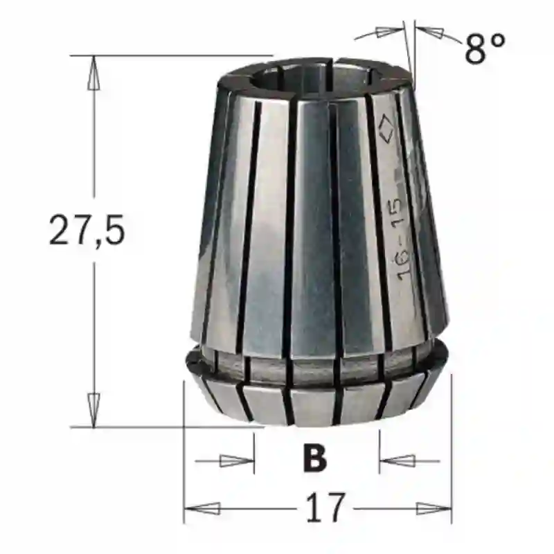 Pinza elástica ER16 D:2 CMT