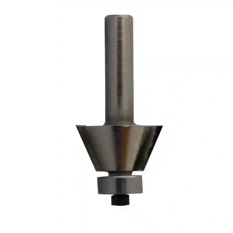 Fresa de diamante PCD con rodamiento para Biselar de  24,5 x 12,7 mm Bisel 25o - Mango
