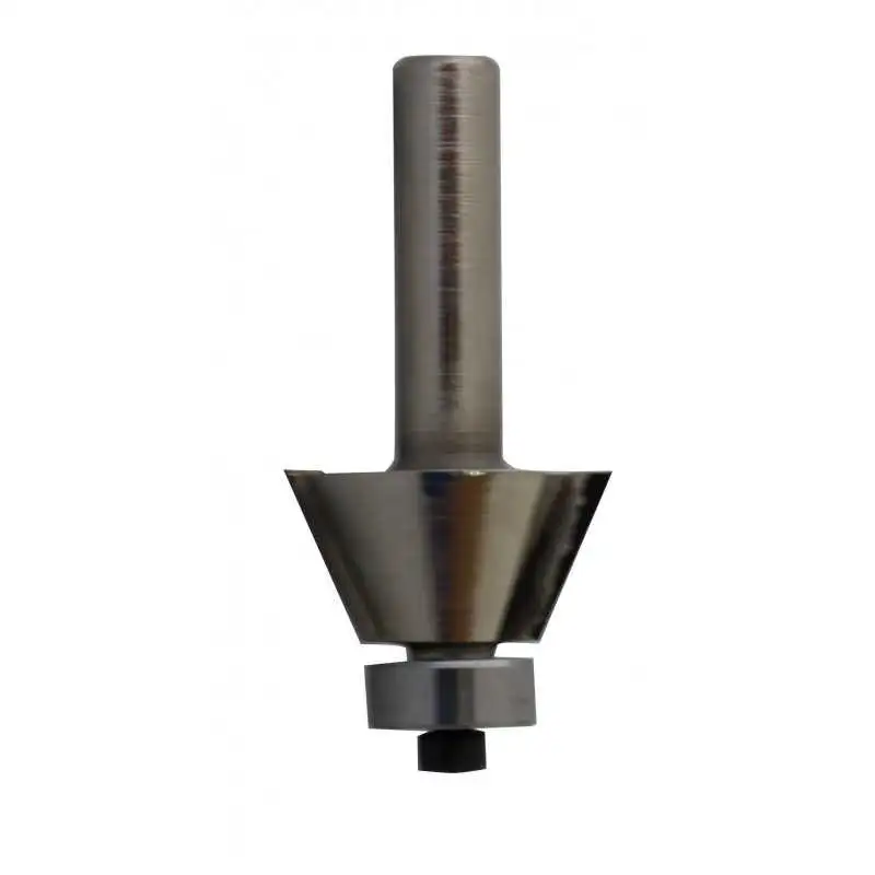 Fresa de diamante PCD con rodamiento para Biselar de  24,5 x 12,7 mm Bisel 25o - Mango