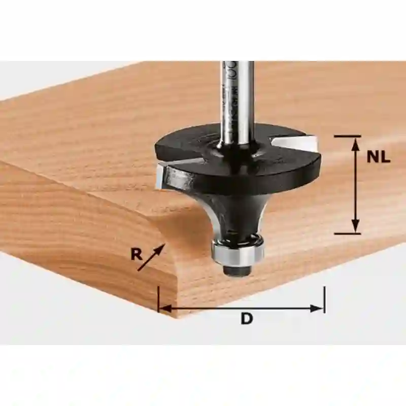 Fresa para redondear HW S8 D38.1/R12.7 KL - 491016 - Festool