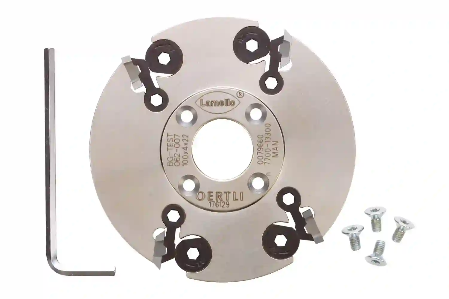 Cabezal para engalletadora, HW (metal duro), Ø100x4xØ22 mm, Z4, NL 4 Lamello