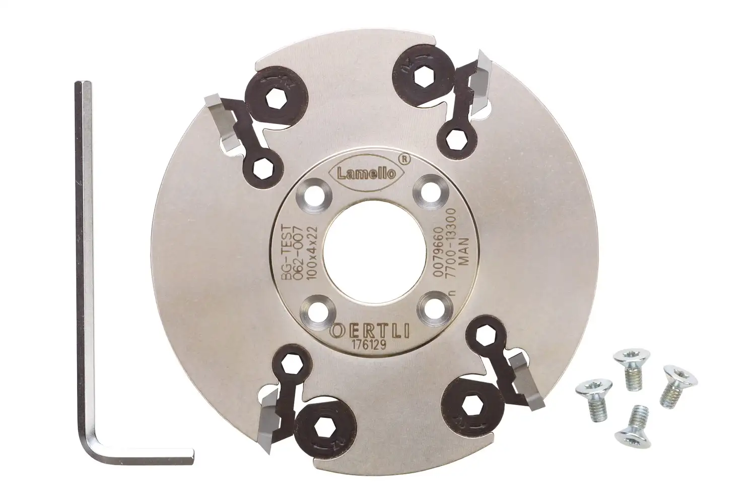 Cabezal para engalletadora, HW (metal duro), Ø100x4xØ22 mm, Z4, NL 4 Lamello
