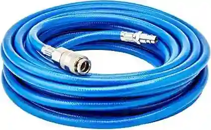 Rollo 10 mts. manguera neumática azul de 14x8 con terminales EZ-FASTEN