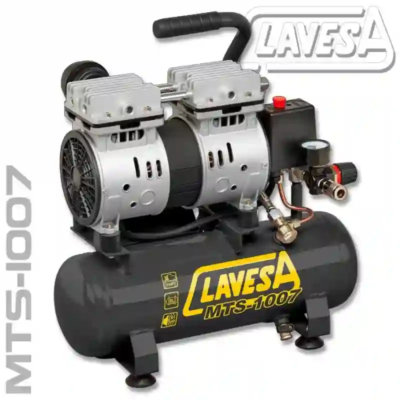 Compresor de bajo nivel sonoro 1 CV - 6 litros MTS-1007 Clavesa