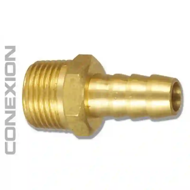 Conexión rosca macho 3/8 a manguera espiga de 10 mm