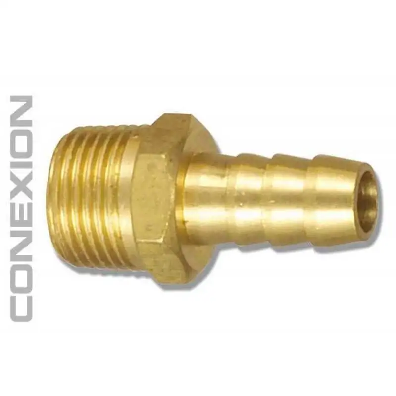 Conexión rosca macho 3/8 a manguera espiga de 10 mm