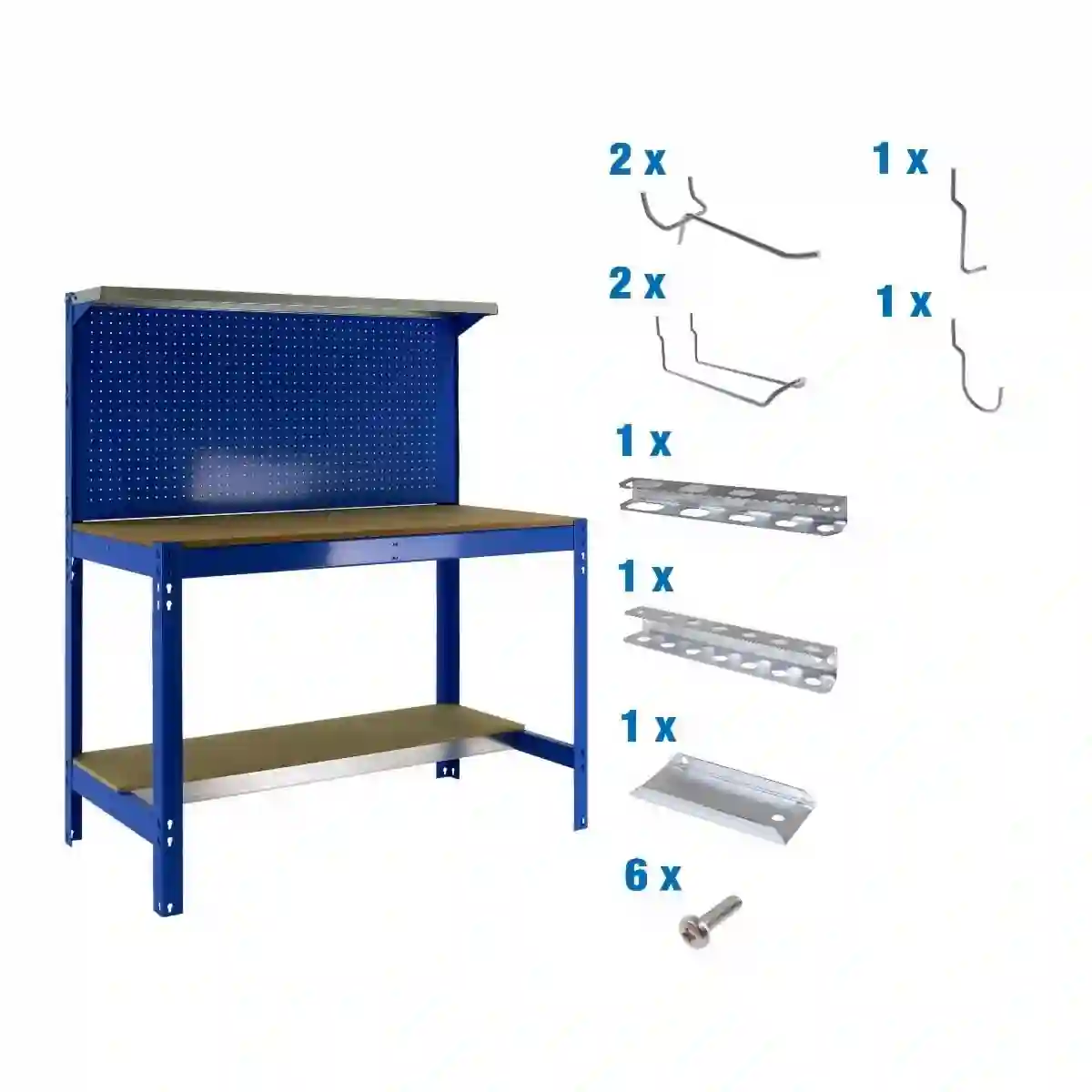 Banco de trabajo PACK SIMONWORK BT3 900 AZUL/MAD+ 9ACCS - 8425437072598 - Simon Rack