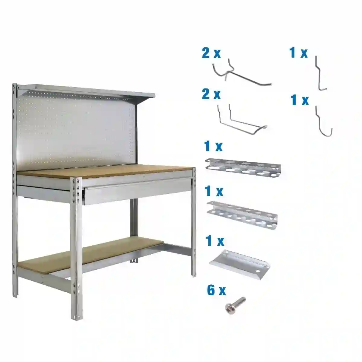 Banco de trabajo PACK SIMONWORK BT3 BOX 900 GALVA/MAD+ 9ACCS - 8425437072697 - Simon Rack