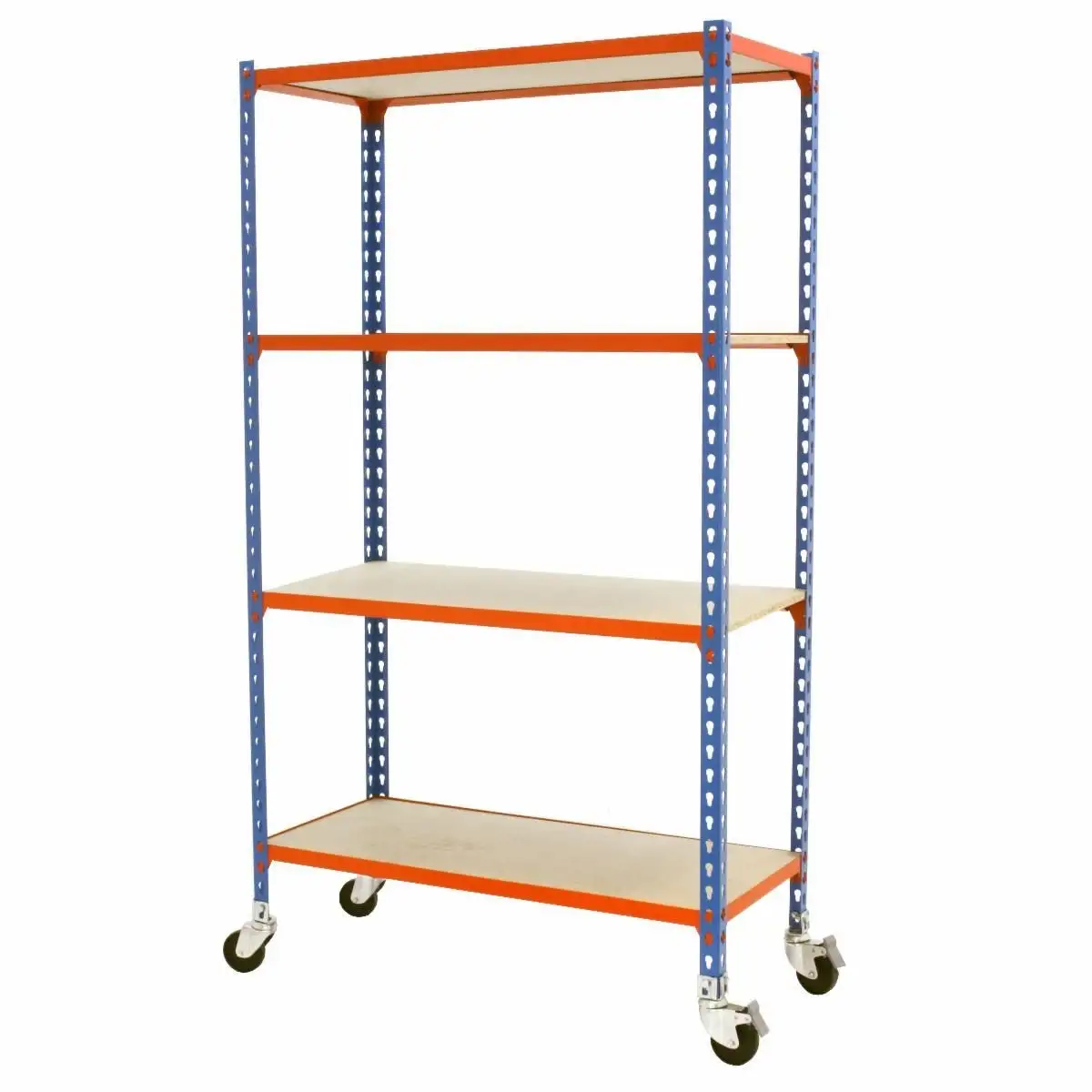 Estanteria MADERCLICK MOBILE 4/300 1500 AZUL/NARANJA/MADE - 458109025159034 - Simon Rack