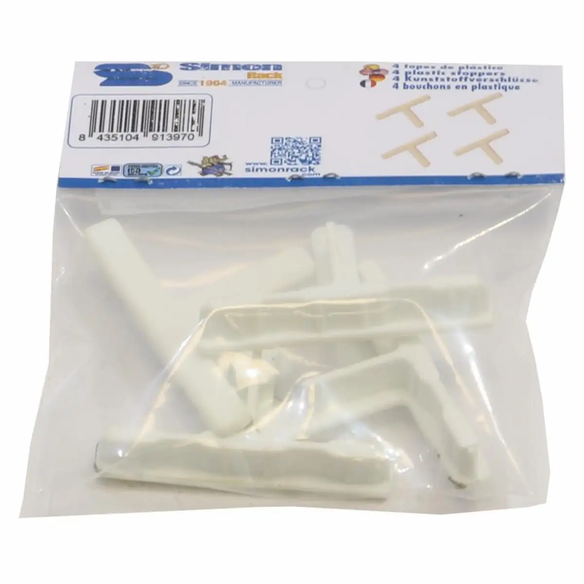 Estanteria 4 UND. TOPES OFFICLICK BLANCO BOLSA - 91420000059 - Simon Rack