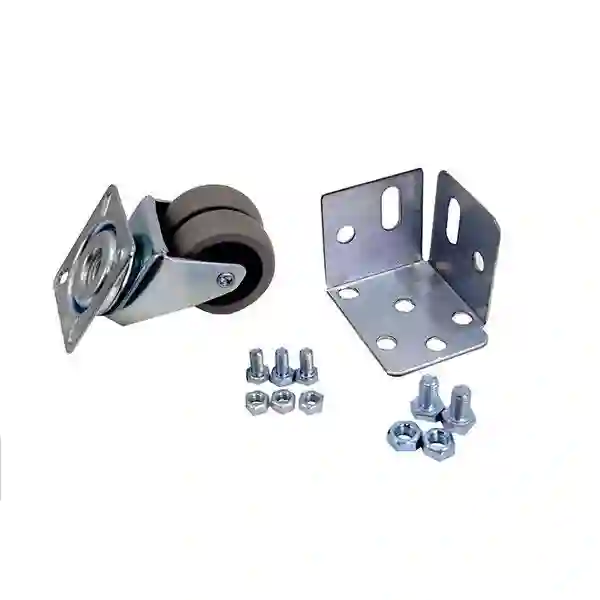 RUEDA DOBLE 50 mm S/FRENO+PIE+3T.M6+2T.M8+TUERCAS - 90440000092 - Simon Rack