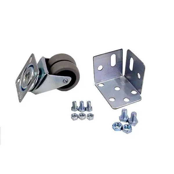 RUEDA DOBLE 50 mm S/FRENO+PIE+3T.M6+2T.M8+TUERCAS - 90440000092 - Simon Rack