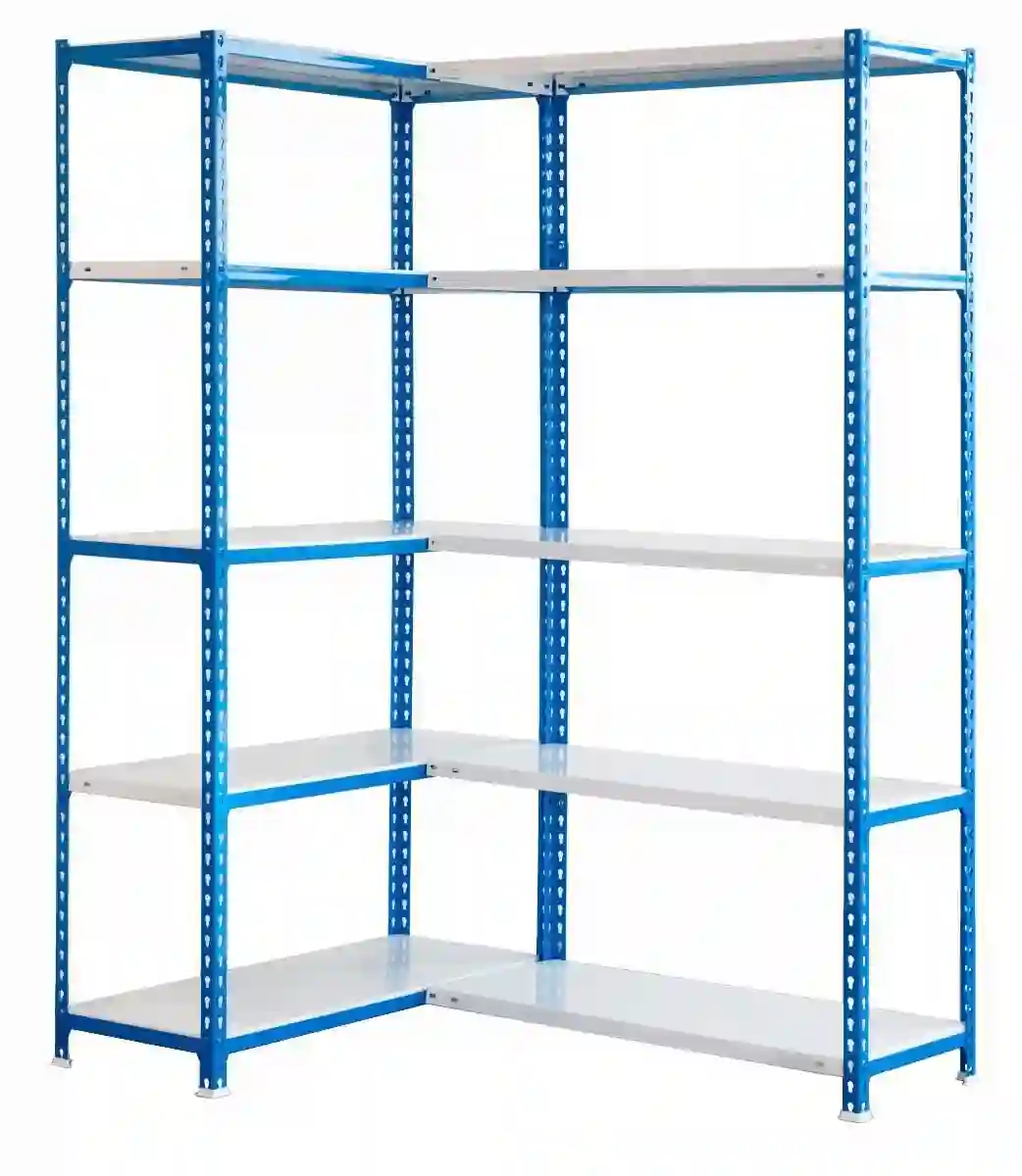 Estanteria SIMONCORNER 1800x1000x400 AZUL/BLANCO - 442100027181040 - Simon Rack