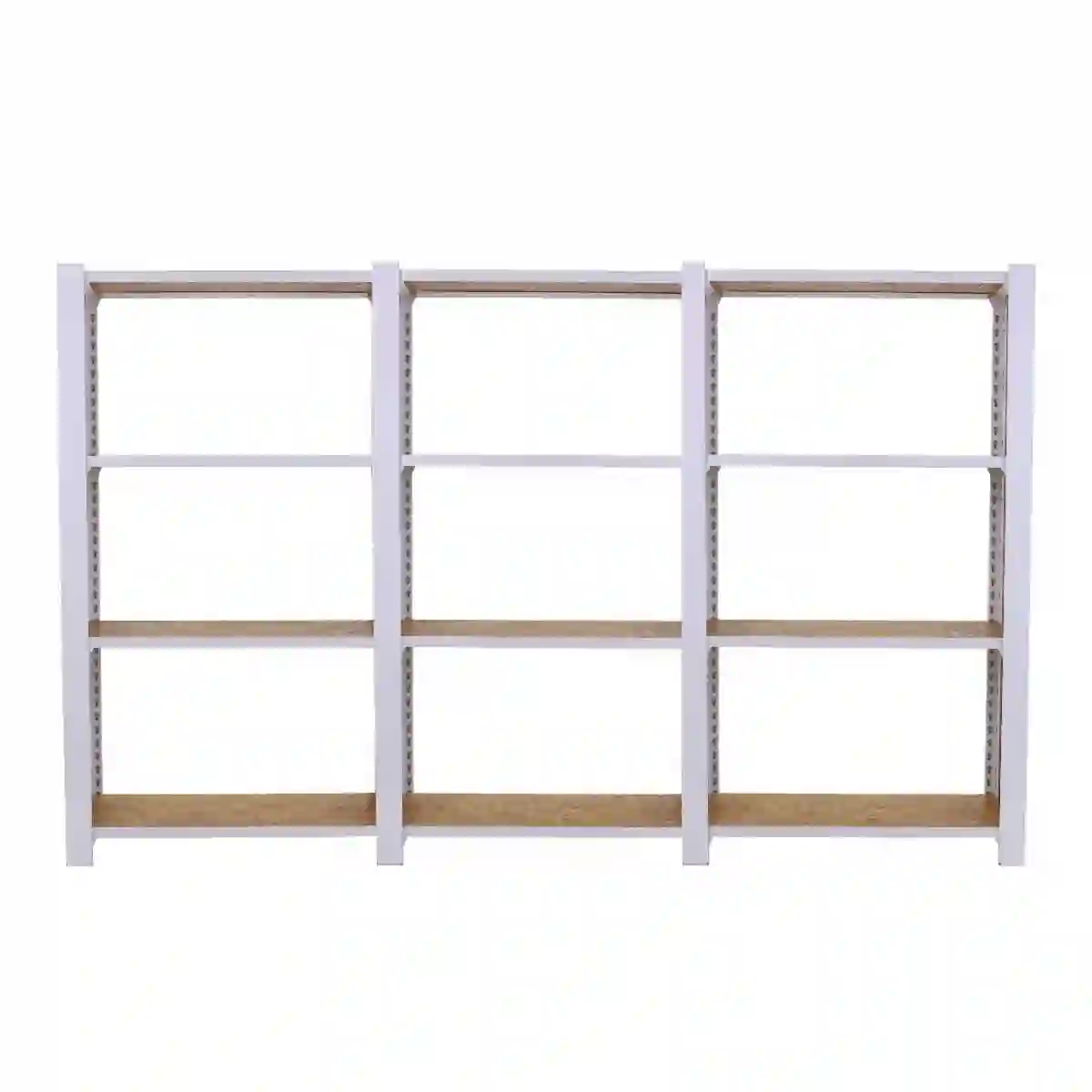 Estanteria OFFICLICK 4/300 WOOD 2400 BLANCO/OSB + TAPAS 1500 - 8425437127403 - Simon Rack
