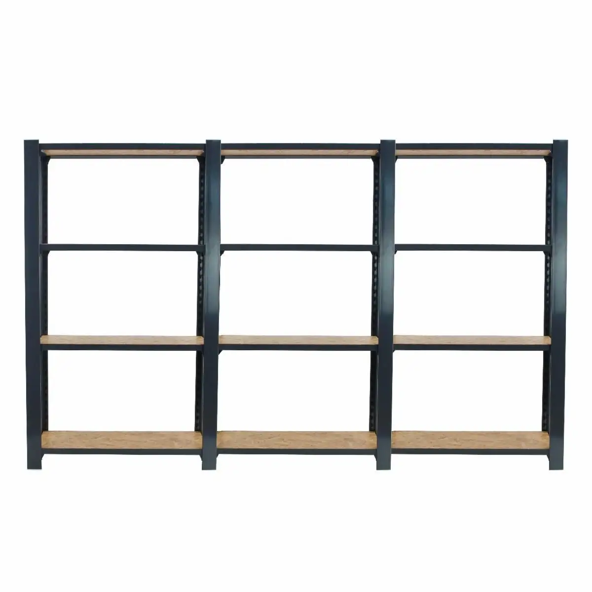 Estanteria OFFICLICK 4/300 WOOD 2400 ANTRACI/OSB + TAPAS 1500 - 8425437127793 - Simon Rack