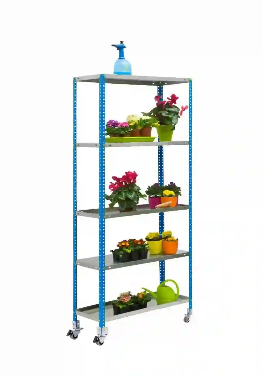 Estanteria SIMONGARDEN COMFORT MOB. 5/400 AZUL/GALVA - 407109014189045 - Simon Rack