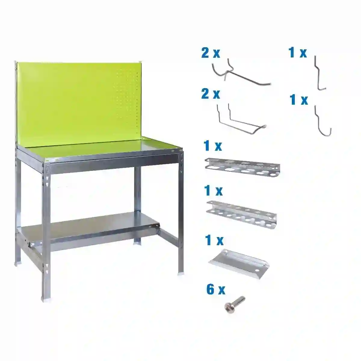 PACK S.GARDEN BT2 900X400 VERDE/GALVA+ 9ACCS - 8425437072772 - Simon Rack
