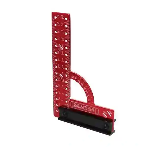 Escuadra de precisión aluminio 150 mm, roja MC-square MILESCRAFT