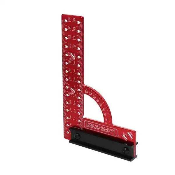 Escuadra de precisión aluminio 150 mm, roja MC-square MILESCRAFT