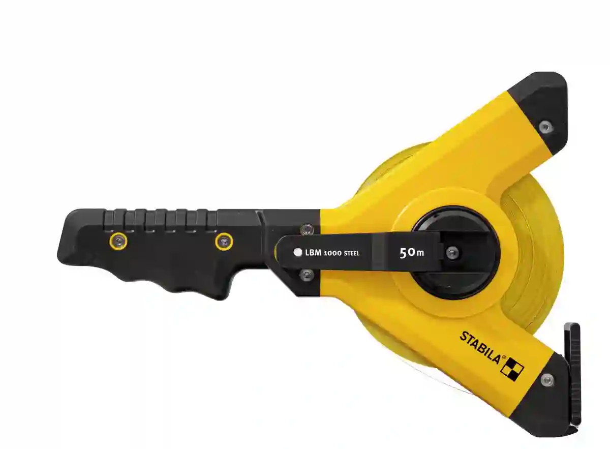 Cinta métrica en bastidor LBM 1000 STEEL, 50 m, cinta de acero, escala métrica Stabila