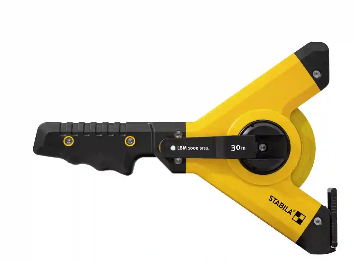 Cinta métrica en bastidor LBM 1000 STEEL, 30 m, cinta de acero, escala métrica Stabila