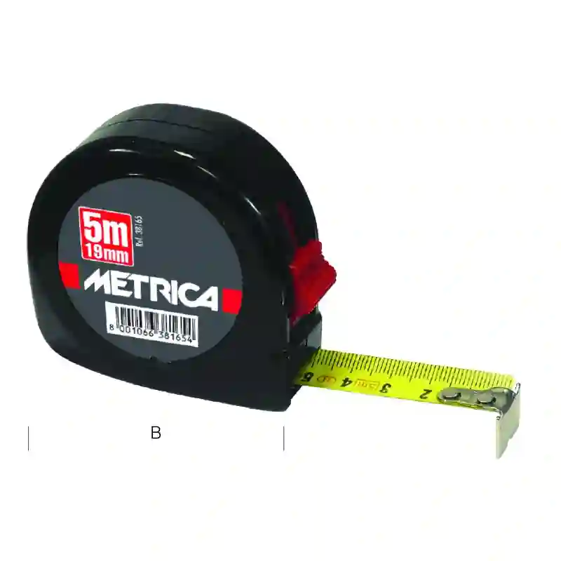 FLEXÓMETRO POCKET NEGRO 3M X 16 MM - 08163 - Metrica