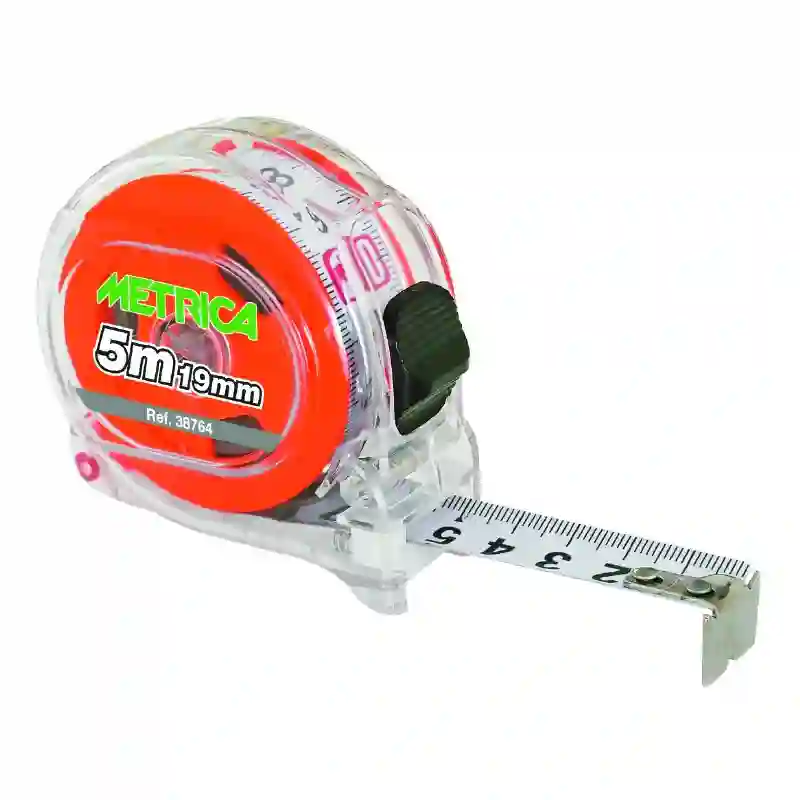 FLEXÓMETRO TRANSPARENTE ROJO 3M X 16 MM - 38761 - Metrica